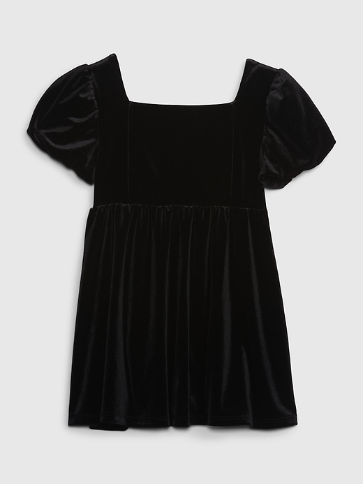 Image number 2 showing, Toddler Puff Sleeve Velvet Dress