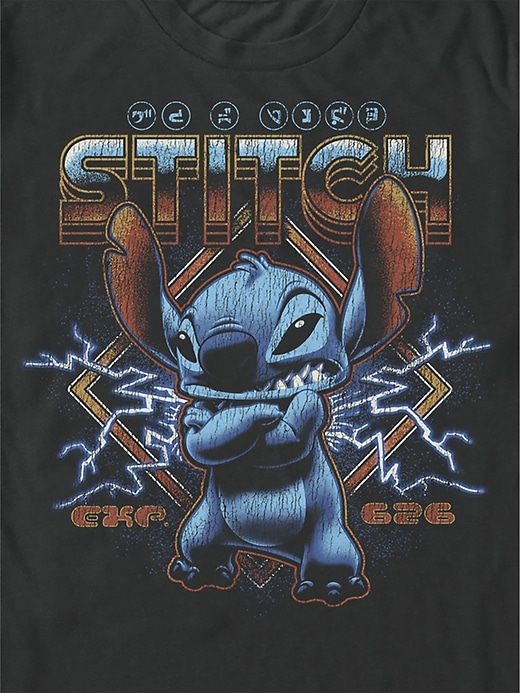 Image number 2 showing, Lilo and Stitch 80s Rocker Stitch Graphic Tee