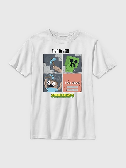 Image number 1 showing, Kids Minecraft Time To Mine Graphic Tee