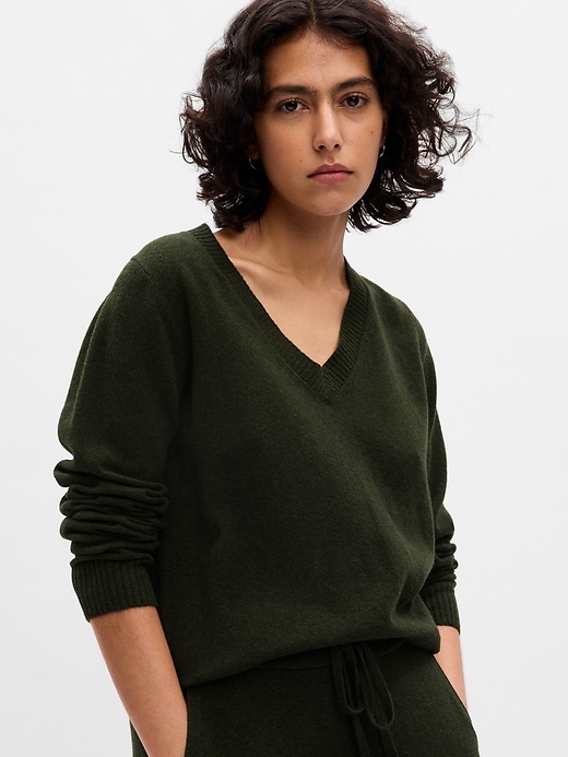 Image number 1 showing, CashSoft V-Neck Sweater