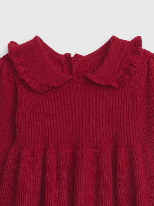 Image number 3 showing, Baby CashSoft Ruffle Rib Sweater Dress