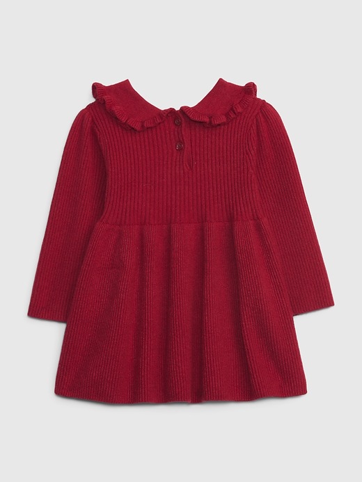 Image number 2 showing, Baby CashSoft Ruffle Rib Sweater Dress