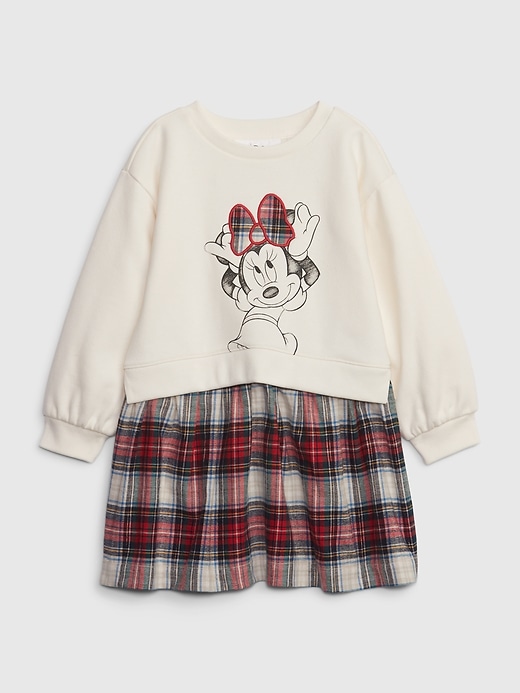 Image number 1 showing, babyGap &#124 Disney Minnie Mouse 2-in-1 Sweatshirt Dress