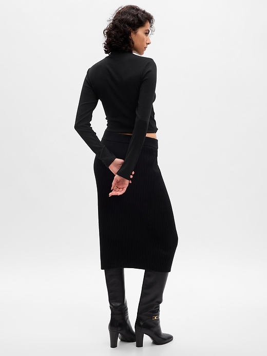 Image number 2 showing, CashSoft Rib Midi Sweater Skirt