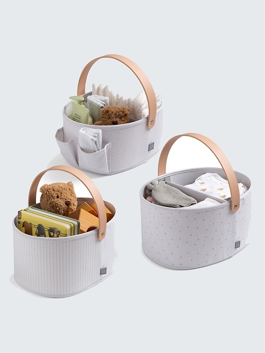 Image number 1 showing, babyGap 3 Pack Nested Fabric Storage Bins with Handles