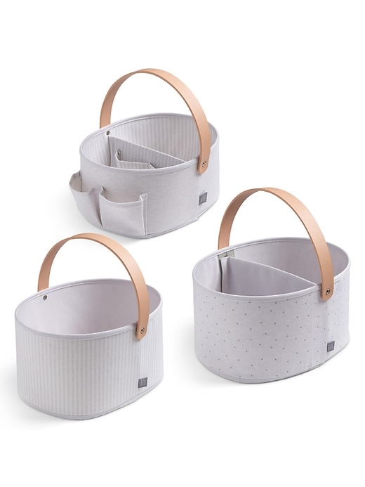 Image number 9 showing, babyGap 3 Pack Nested Fabric Storage Bins with Handles