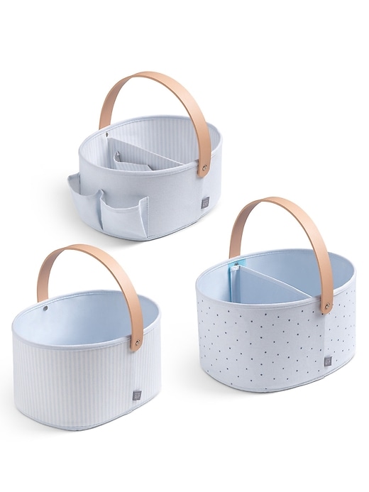 Image number 6 showing, babyGap 3 Pack Nested Fabric Storage Bins with Handles