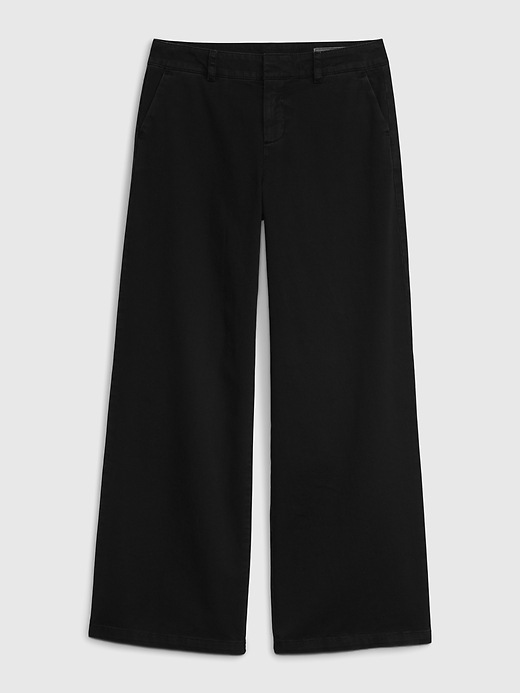 Image number 6 showing, Low Rise Wide-Leg Trousers