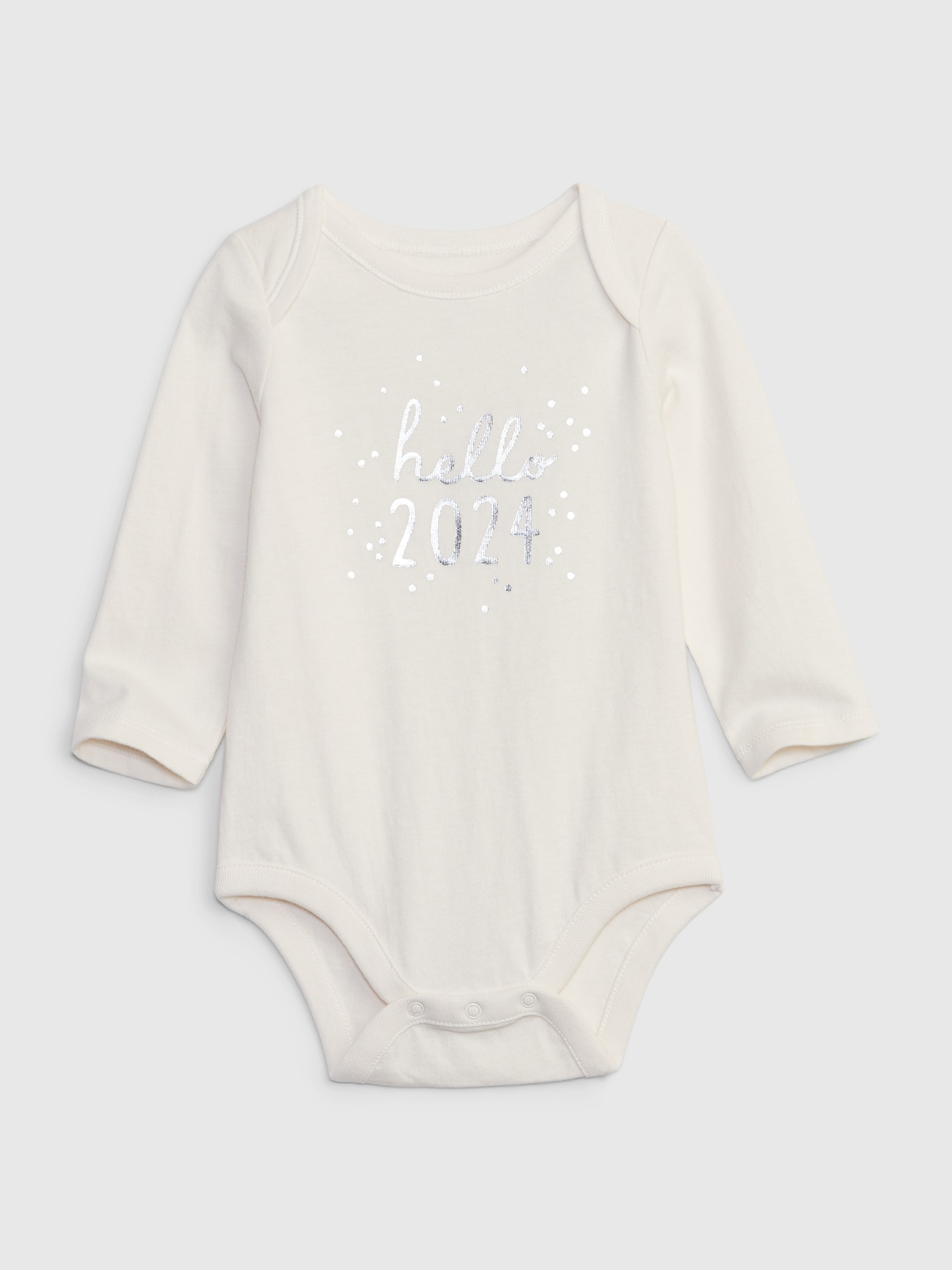 Gap Kids' Baby First Favorites Organic Cotton Bodysuit In Soft Ivory