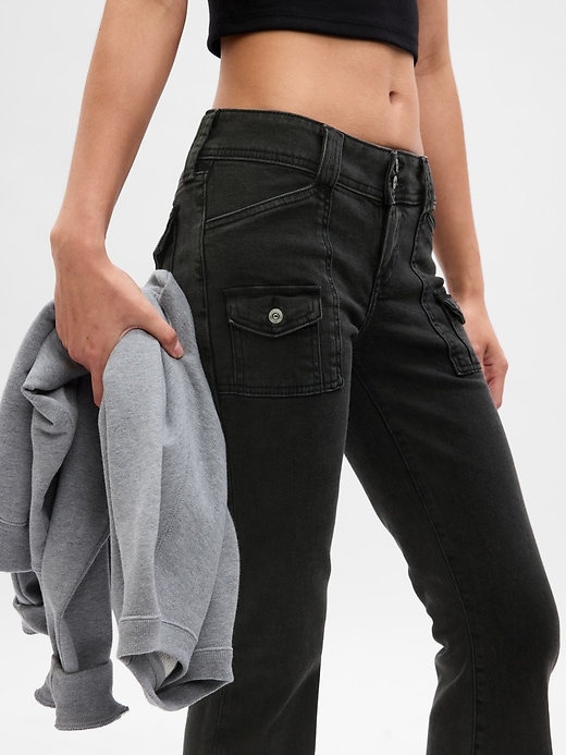 Image number 3 showing, Low Rise Y2K Flare Jeans