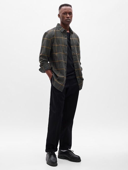 View large product image 1 of 1. Organic Cotton Midweight Flannel Shirt