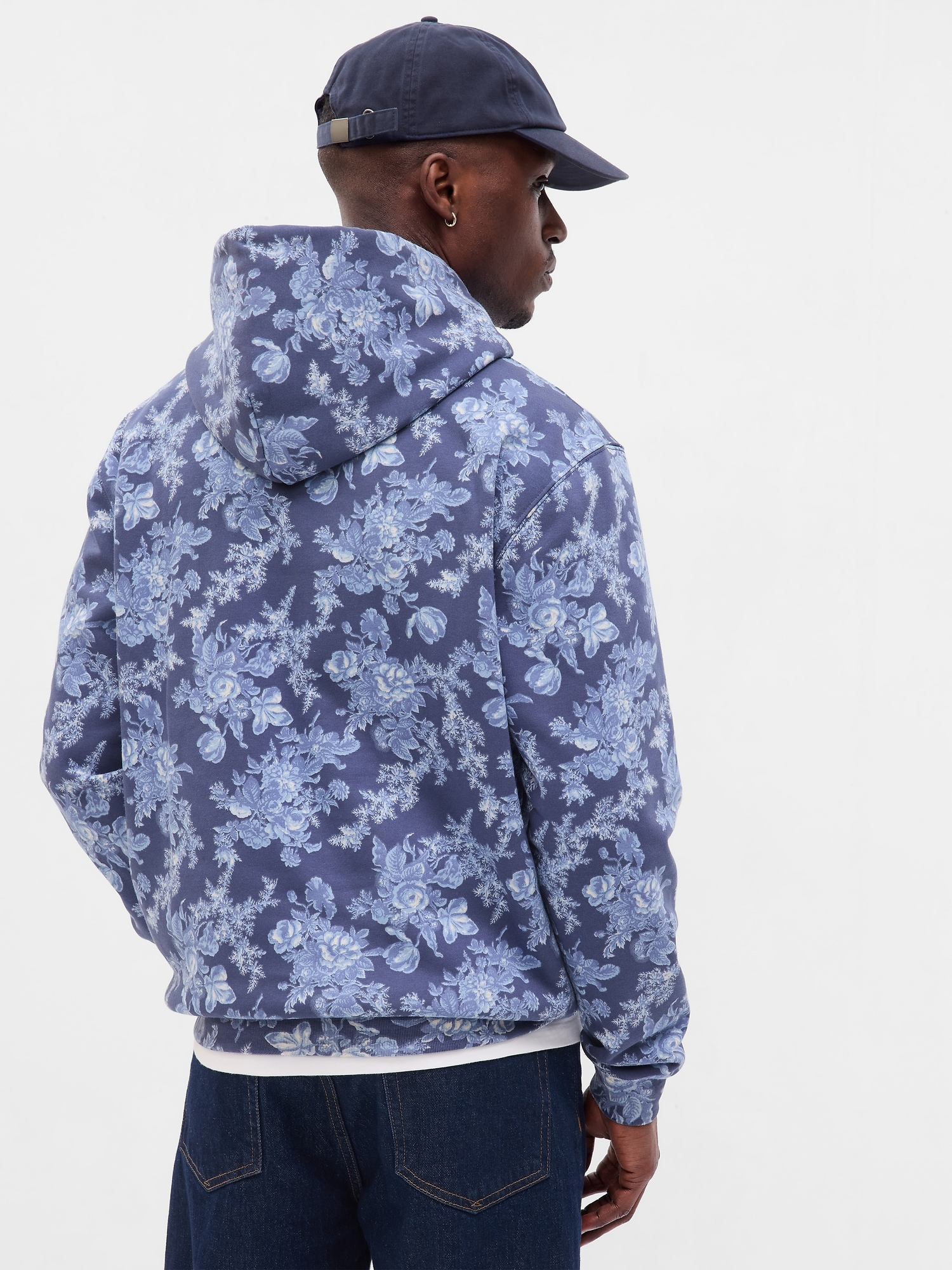Tall Oversized Limited Floral Print Hoodie