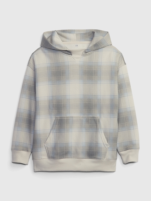 Image number 1 showing, Kids Relaxed Plaid Hoodie