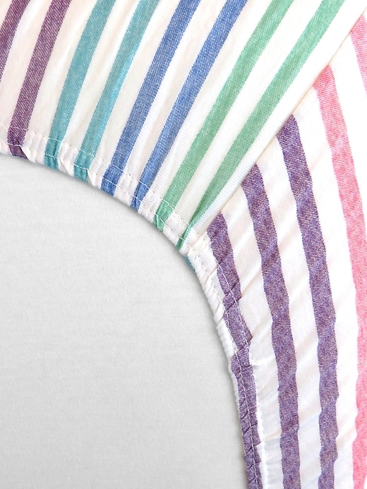 Image number 4 showing, Honest Baby Clothing Organic Cotton Fitted Crib Sheet