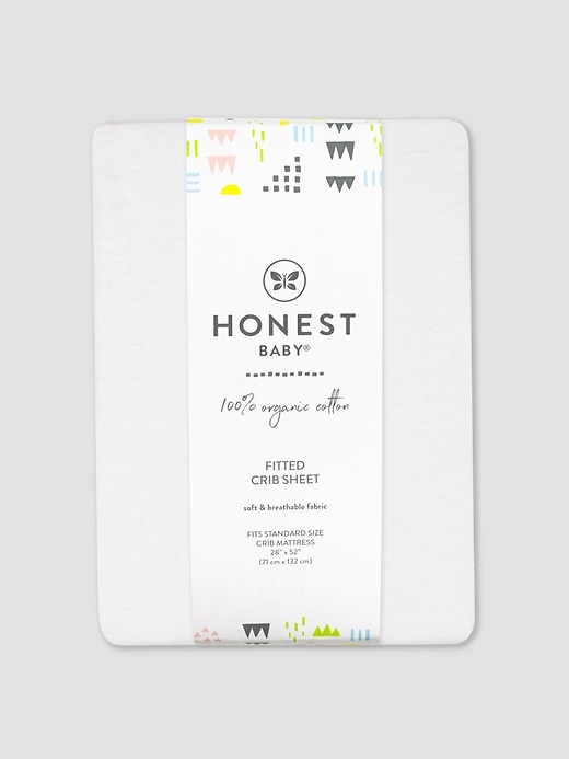 Image number 2 showing, Honest Baby Clothing Organic Cotton Fitted Crib Sheet