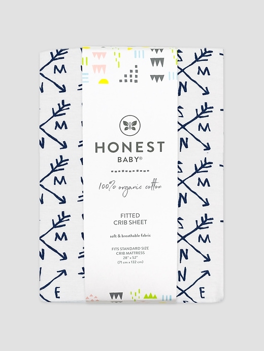 Image number 2 showing, Honest Baby Clothing Organic Cotton Fitted Crib Sheet