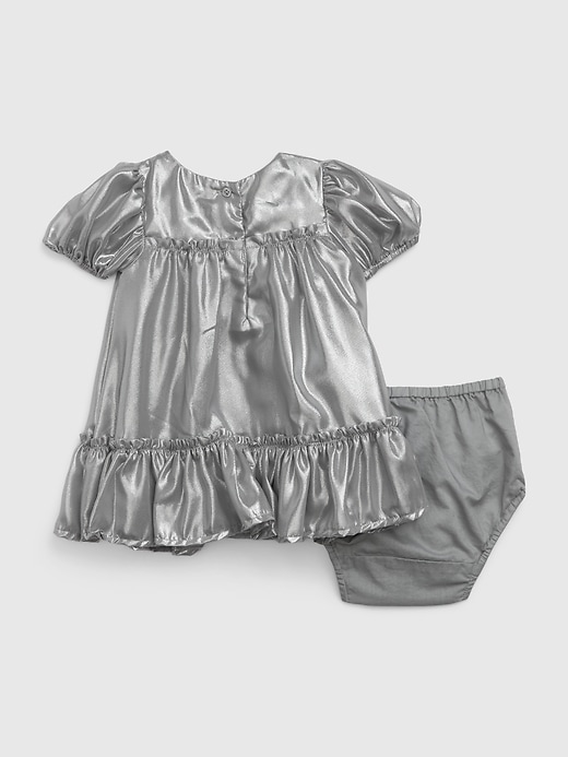 Image number 2 showing, Baby Metallic Satin Dress