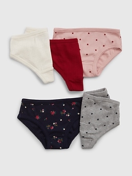 Toddler Organic Cotton Bikini Briefs (5-Pack)