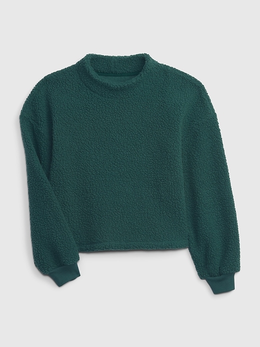 View large product image 1 of 1. Kids Mockneck Sherpa Sweatshirt