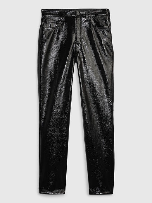 Image number 6 showing, High Rise Vegan Patent Leather Vintage Slim Pants