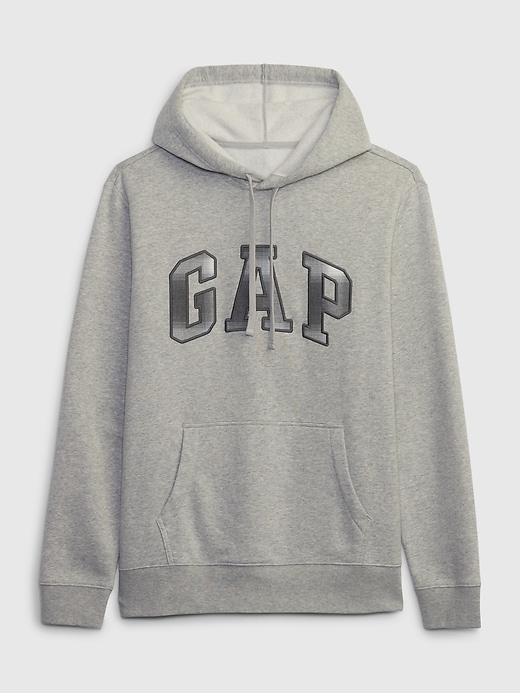 View large product image 1 of 1. Gap Plaid Arch Logo Hoodie