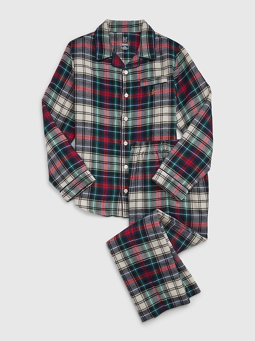 View large product image 1 of 1. Kids Recycled Plaid PJ Set