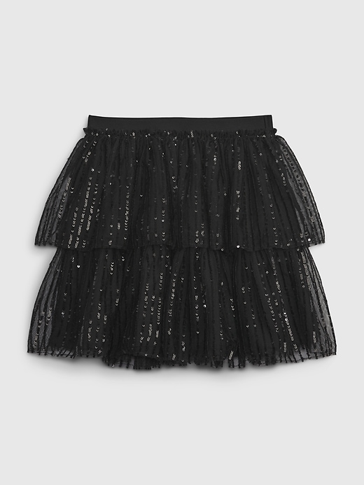 Image number 1 showing, Kids Sequin Tulle Skirt