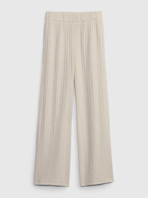 View large product image 1 of 1. Kids Softspun Wide-Leg Rib Pants