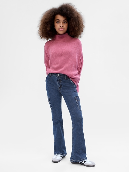 Kids High Rise Cargo '70s Flare Jeans | Gap