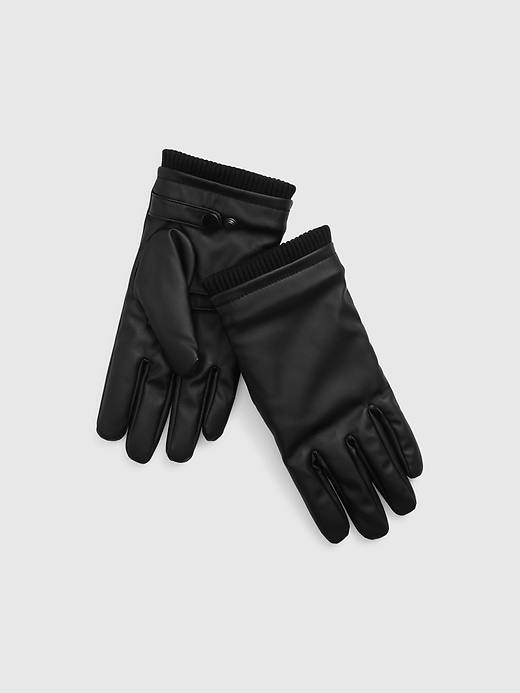 View large product image 1 of 1. Vegan Leather Gloves