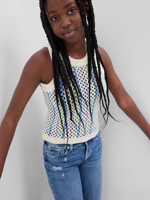 Image number 1 showing, Kids Crochet Tank Top