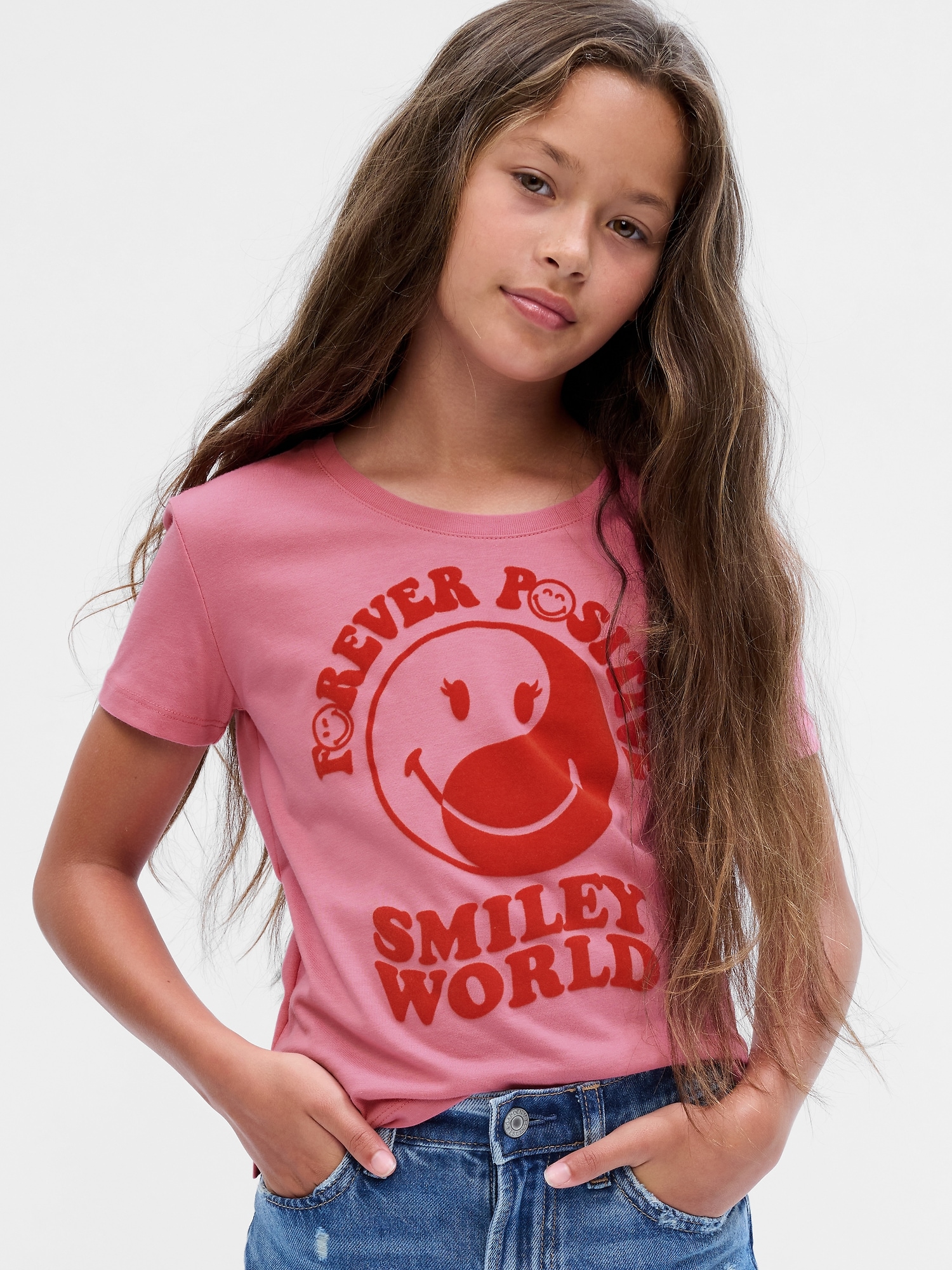 × SmileyWorld® T-Shirt Gap Gap Graphic Kids |