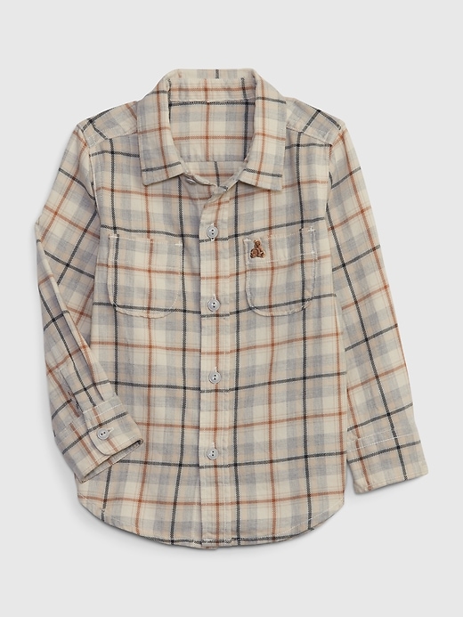 View large product image 1 of 1. Toddler Organic Cotton Flannel Shirt