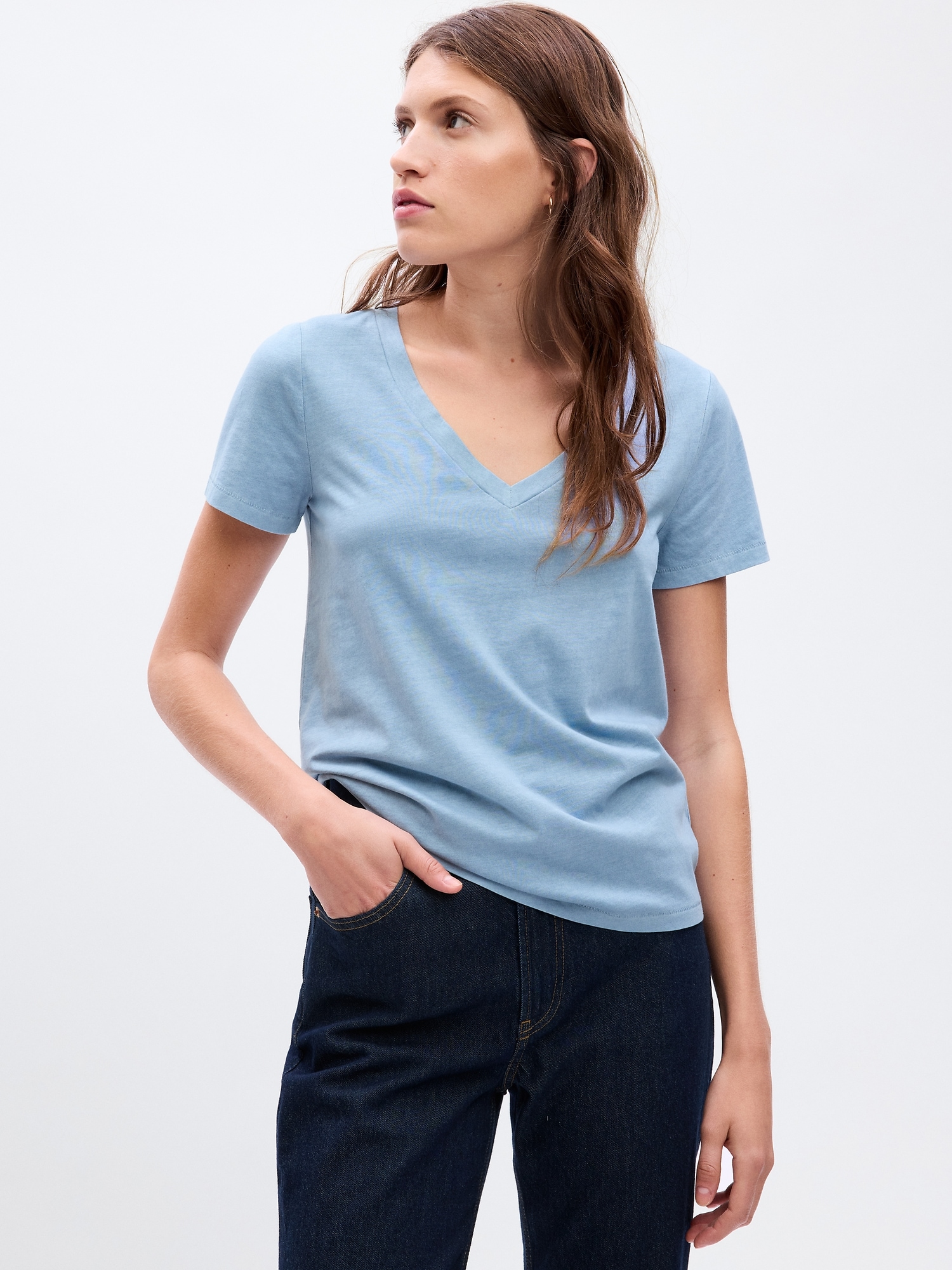 Organic Cotton Vintage V-Neck T-Shirt | Gap