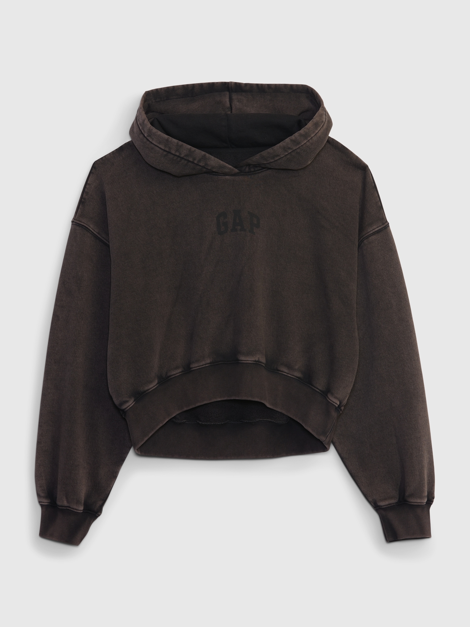 Gap Project  Arch Logo Cropped Hoodie In Black