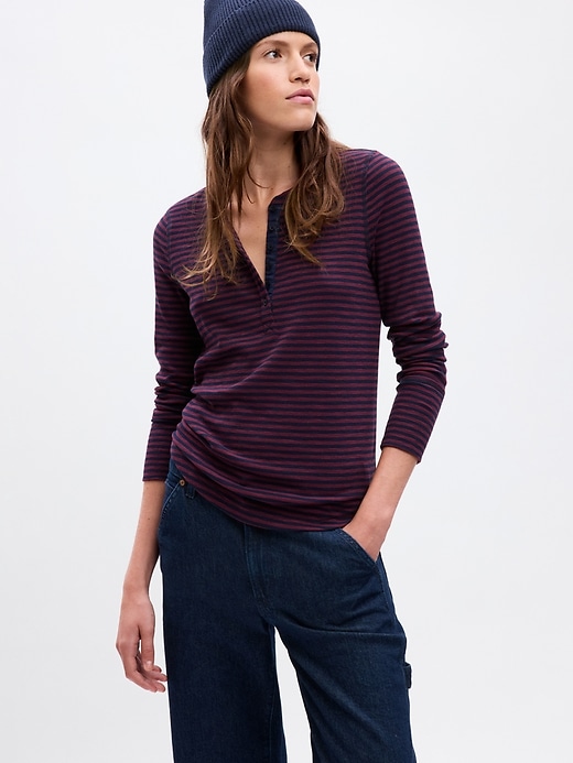 Image number 1 showing, Essential Rib Henley T-Shirt