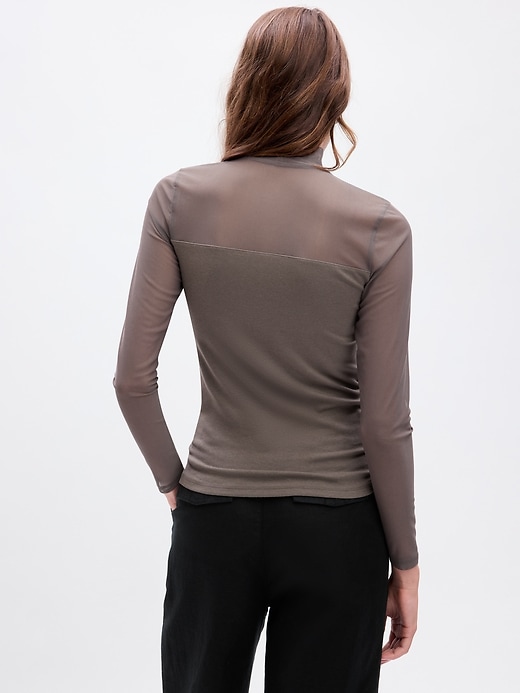 Image number 2 showing, Modern Mockneck Mesh T-Shirt