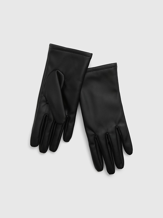 View large product image 1 of 1. Vegan Leather Gloves