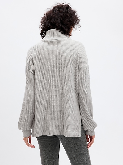 Image number 2 showing, 24/7 Split-Hem Waffle Turtleneck T-Shirt