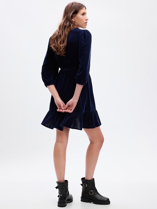 Image number 2 showing, Velvet Wrap Mini Dress