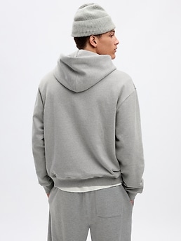 Snap-Button Heavyweight Hoodie | Gap