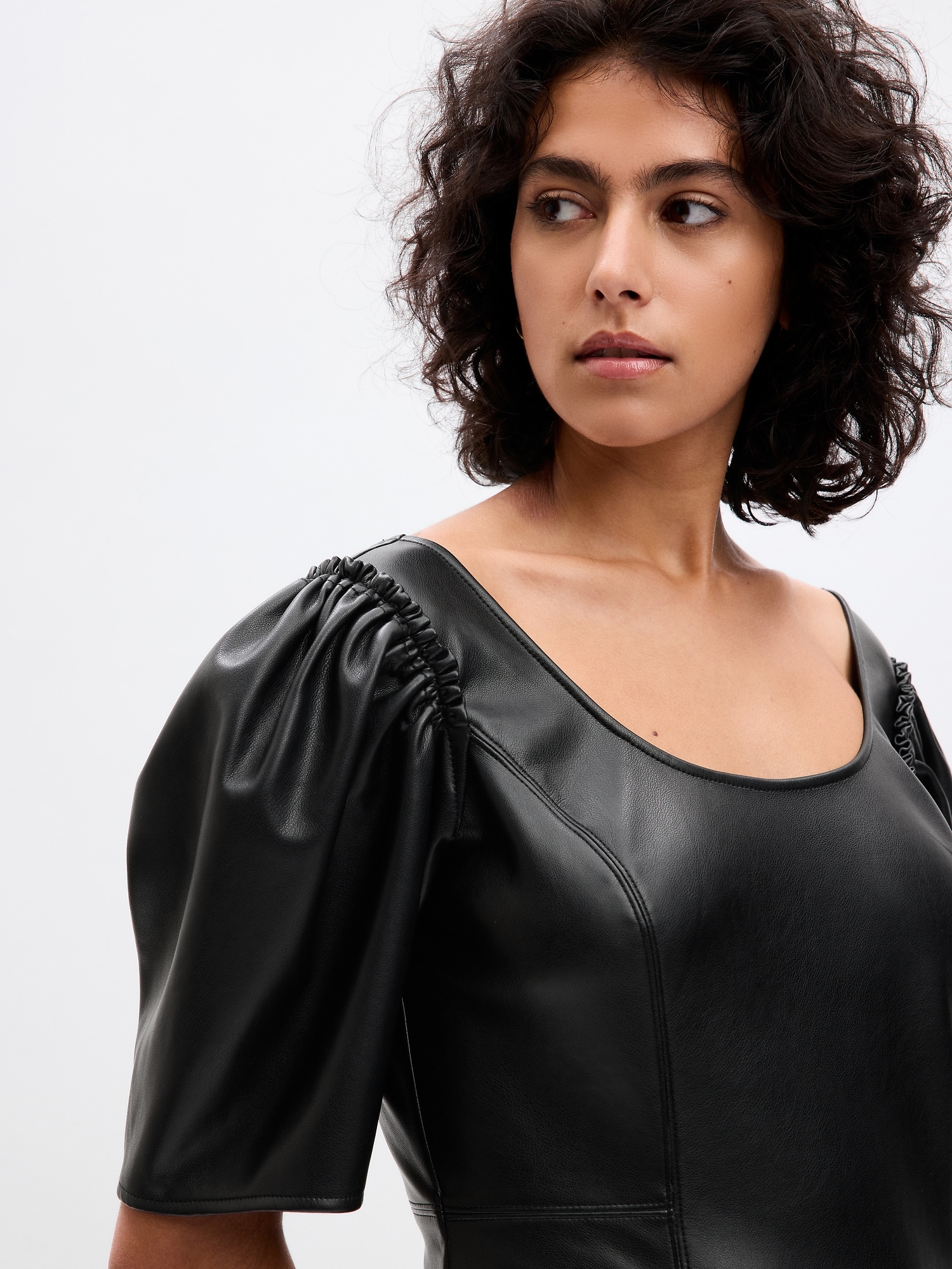 vegan-leather-puff-sleeve-mini-dress-gap