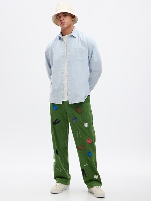 Image number 1 showing, Gap Re-Issue &#215 Sean Wotherspoon Embroidered Corduroy Relaxed Pants