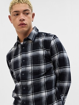 Organic Cotton Midweight Flannel Shirt | Gap