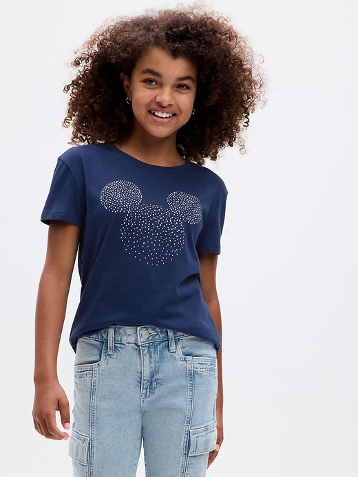 Image number 1 showing, GapKids &#124 Disney Organic Cotton Rhinestone Graphic T-Shirt