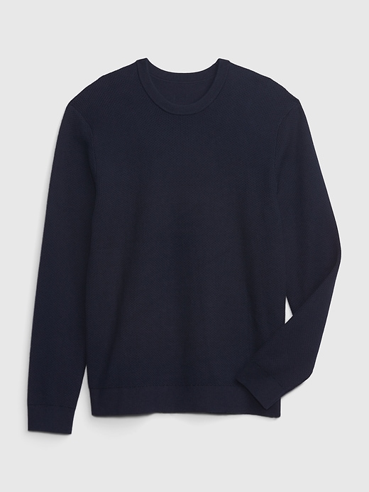 Image number 3 showing, Textured Crewneck Sweater