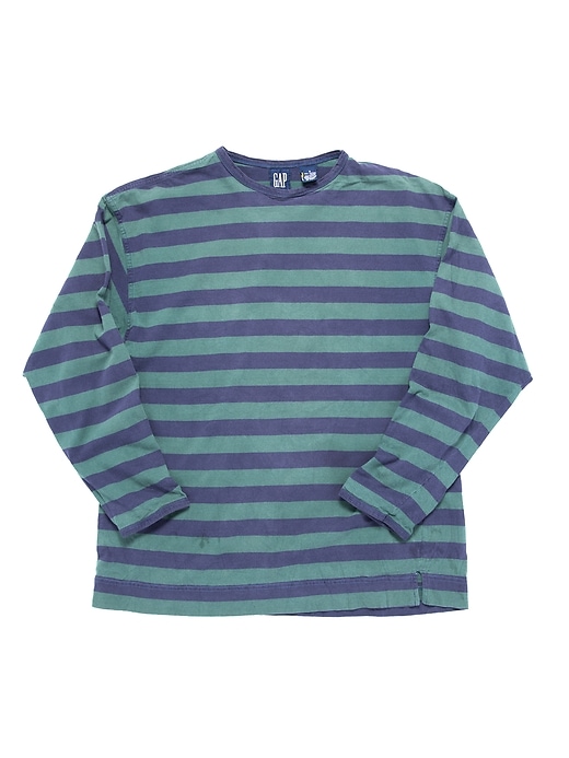 Image number 1 showing, VINTAGE GAP Blue-Green Stripe T-Shirt