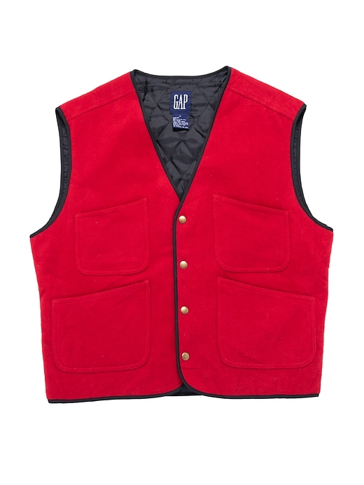 Image number 1 showing, VINTAGE GAP Red Fleece Vest