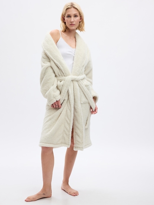 Image number 1 showing, Recycled Sherpa Robe