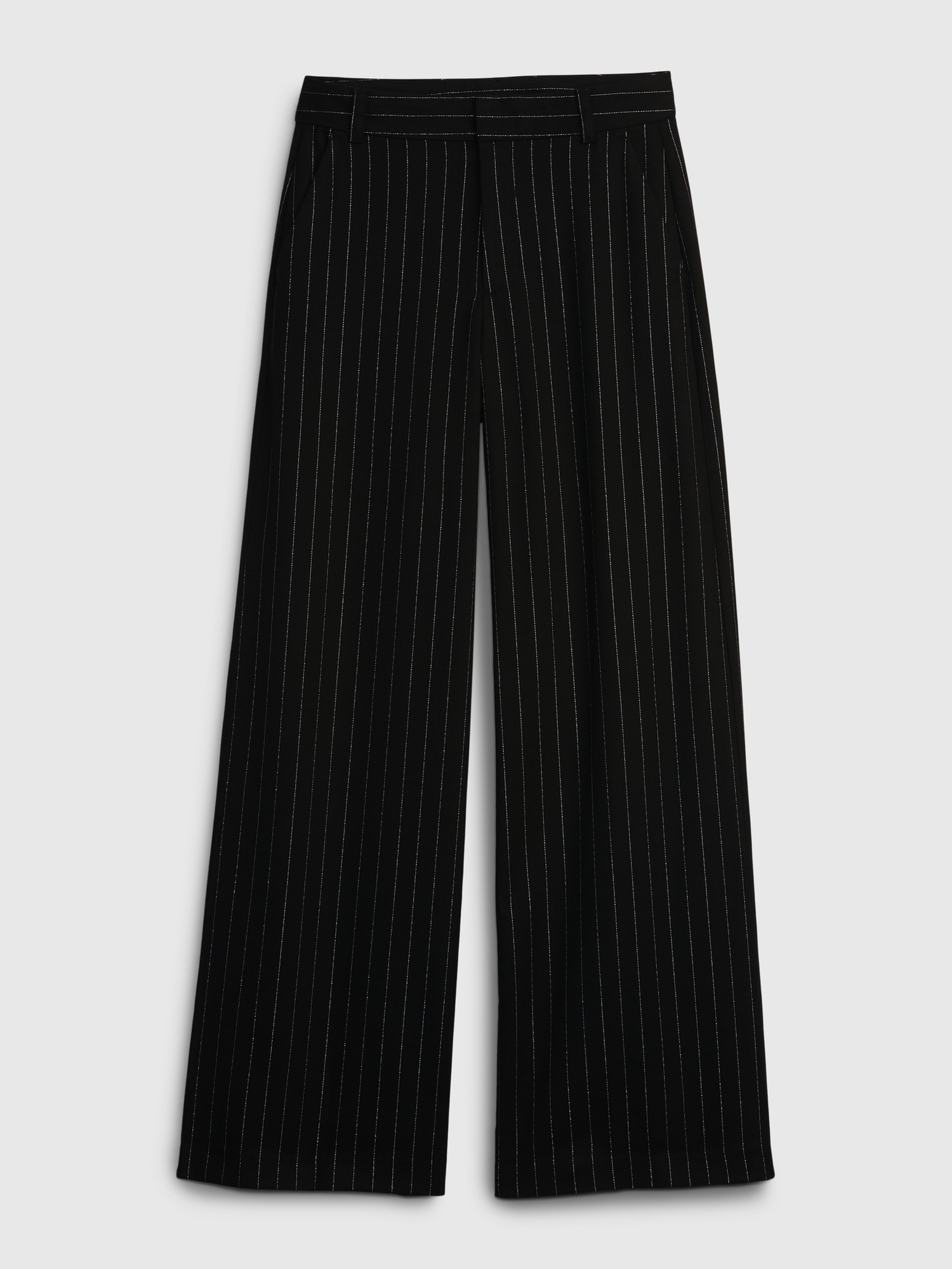 High Rise Metallic Stripe Wide-Leg Trousers | Gap